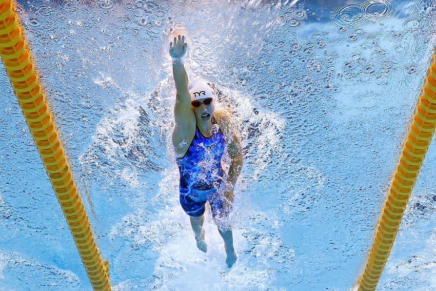 Katie Ledeckys historische Woche bei den Olympischen Spielen, Rennen für Rennen HD-Hintergrundbild