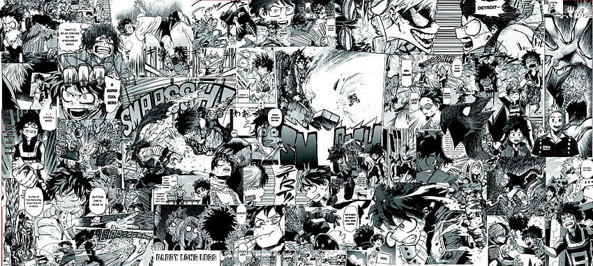 Commission request: epic Deku collage, deku manga HD wallpaper
