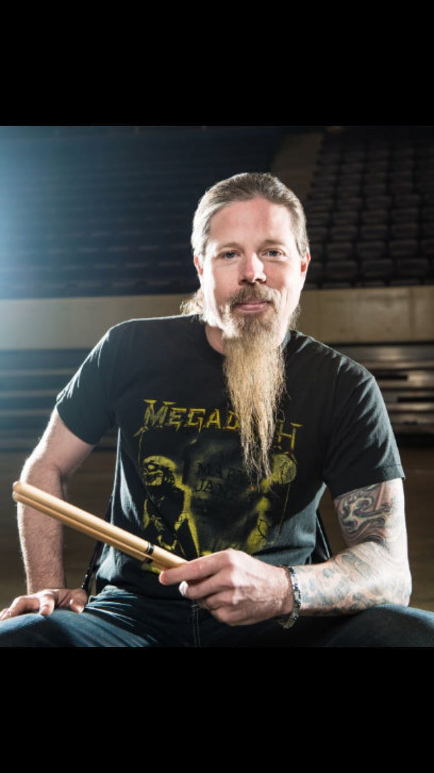 This is Chris Alder. The present drummer for Megadeth. He played for Testament, Lamb Of God, and a few other ba…, chris adler HD phone wallpaper