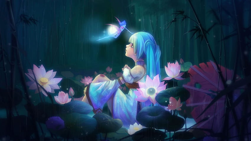 Fantasy Art Fairy Trees Forest Magic Flowers Girl [1920x1200] für Ihr Handy & Tablet, Anime Flower Forest HD-Hintergrundbild