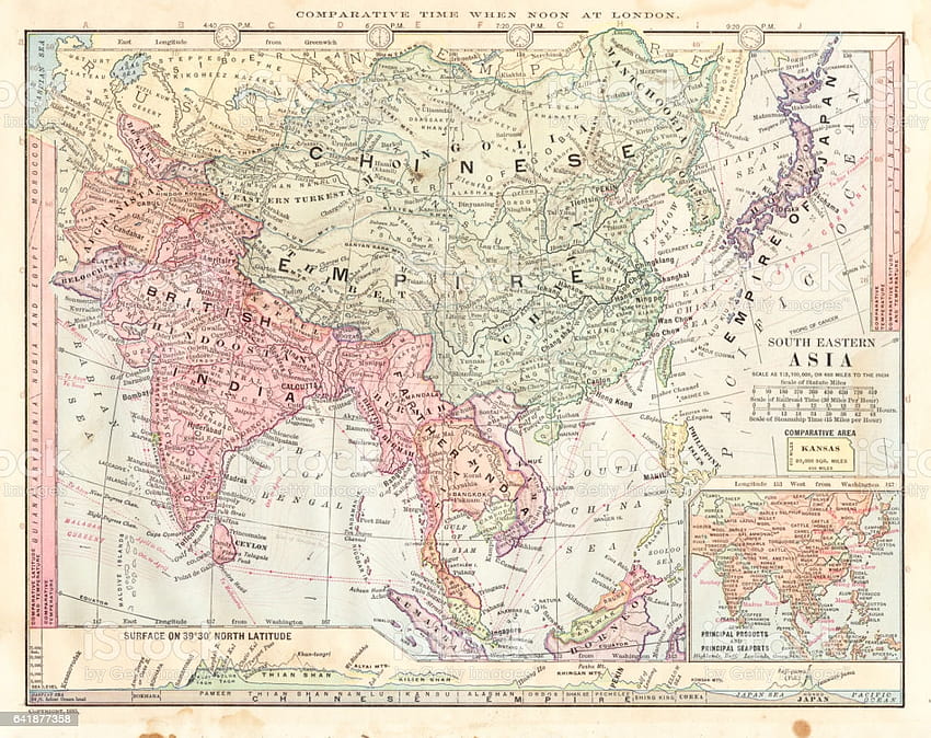 Güney Asya haritası, Asya haritası HD duvar kağıdı