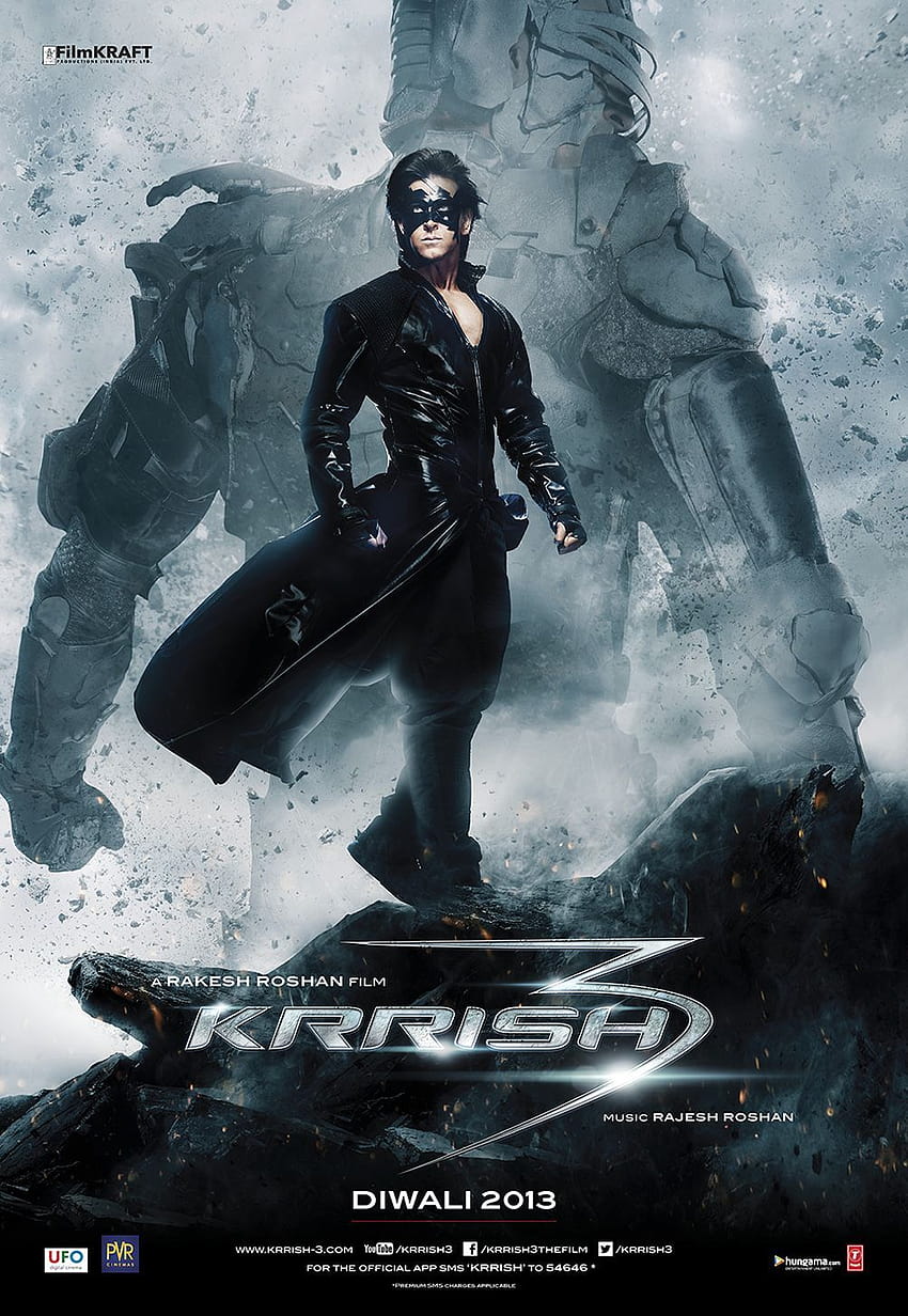 Conception d'affiche de film Krrish 3, film krrish Fond d'écran de téléphone HD