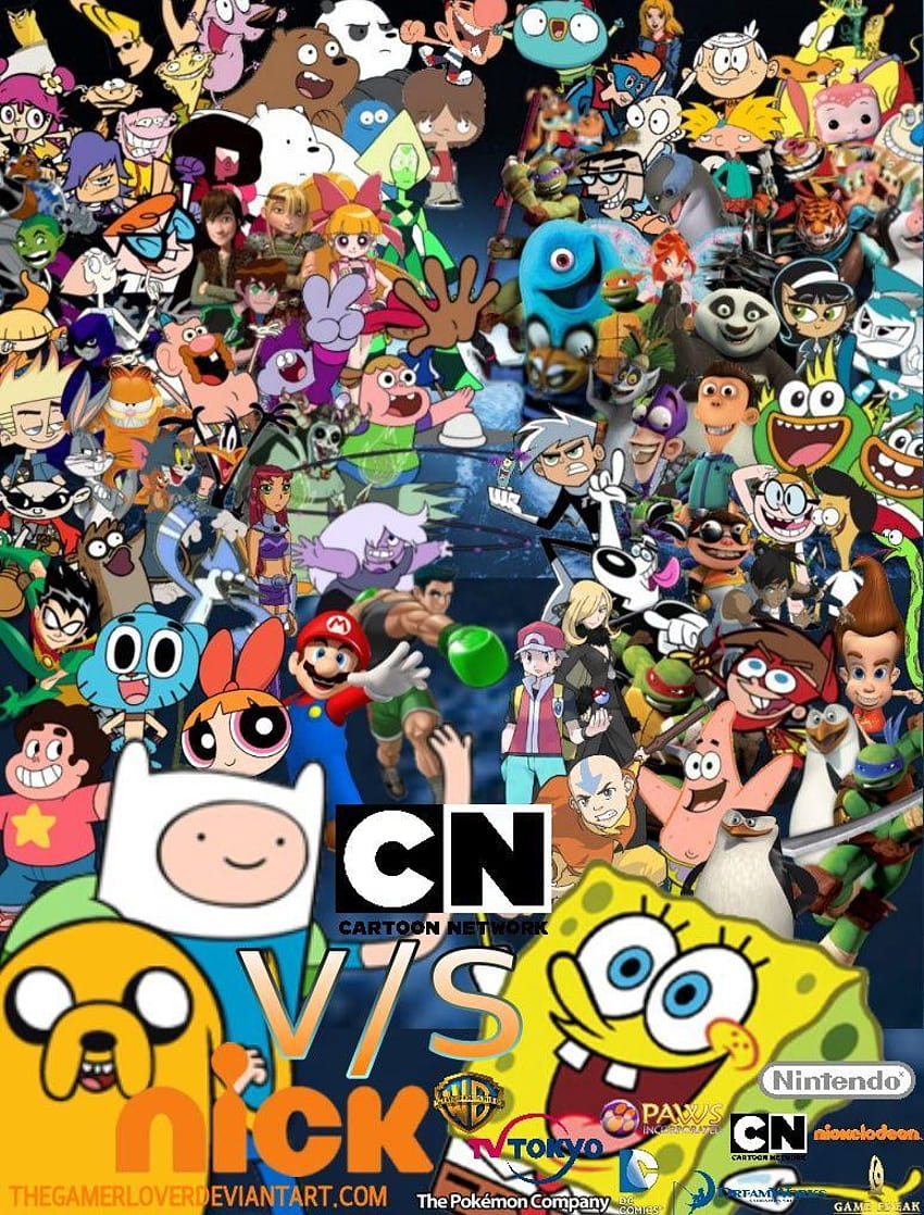 Герои на Nickelodeon и Cartoon Network, анимационен герой HD тапет за телефон
