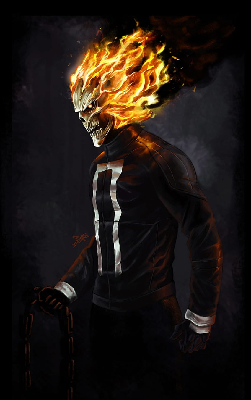 ghost rider, marvel superhero, art 840x1336 , iphone 5, iphone 5s, iphone 5c, ipod touch, 840x1336 , background, 10433, ghost rider iphone HD phone wallpaper