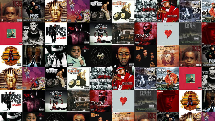 Nas Illmatic Hip Hop Dead I AM Kanye « タイル張りのヒップホップ アルバム 高画質の壁紙