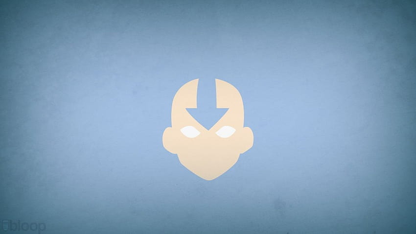 Minimalistic Avatar: The Last Airbender Aang blue backgrounds blo0p, avatar the last airbender minimalist HD wallpaper