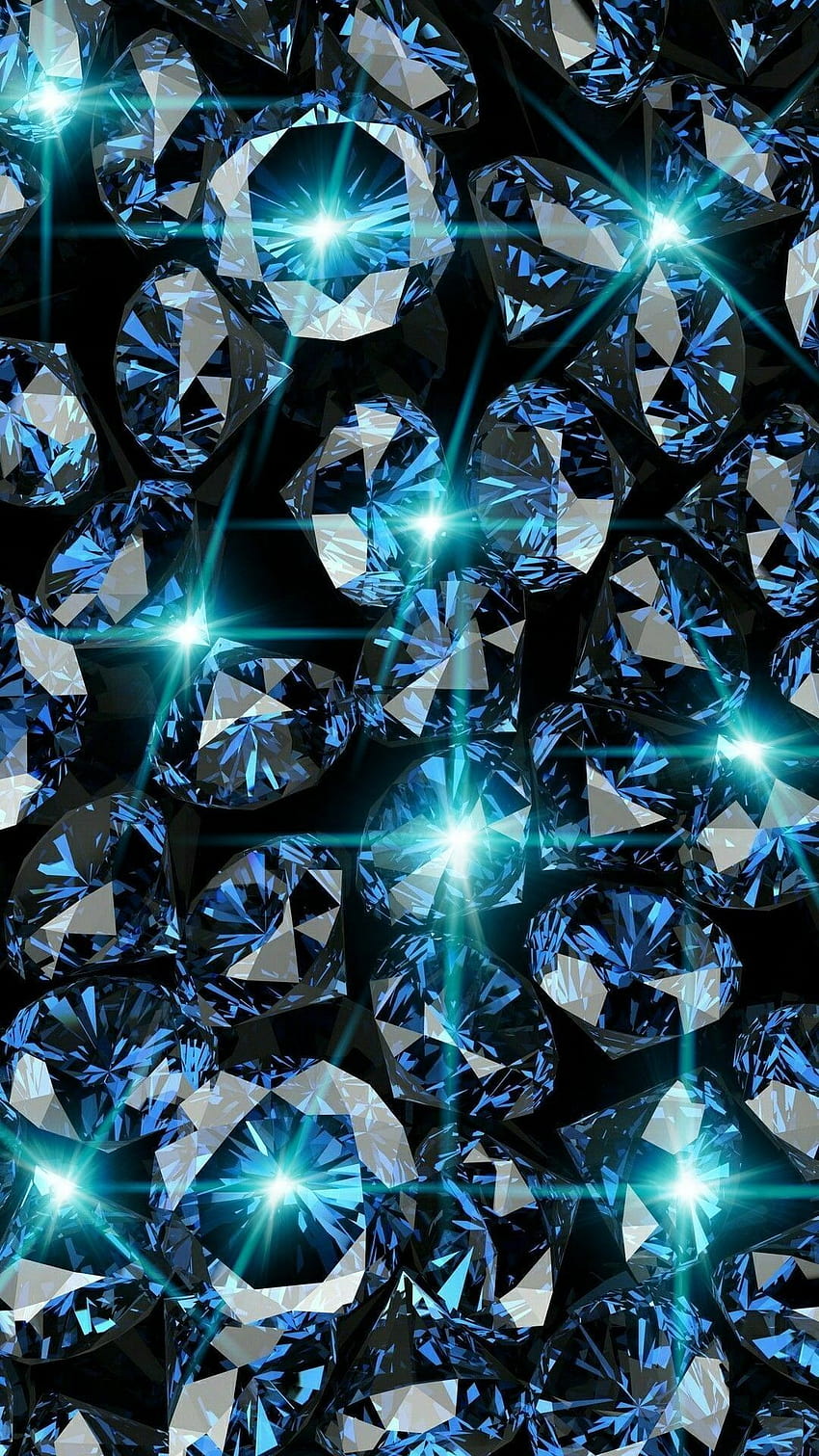 Сини диаманти с блясък HD тапет за телефон