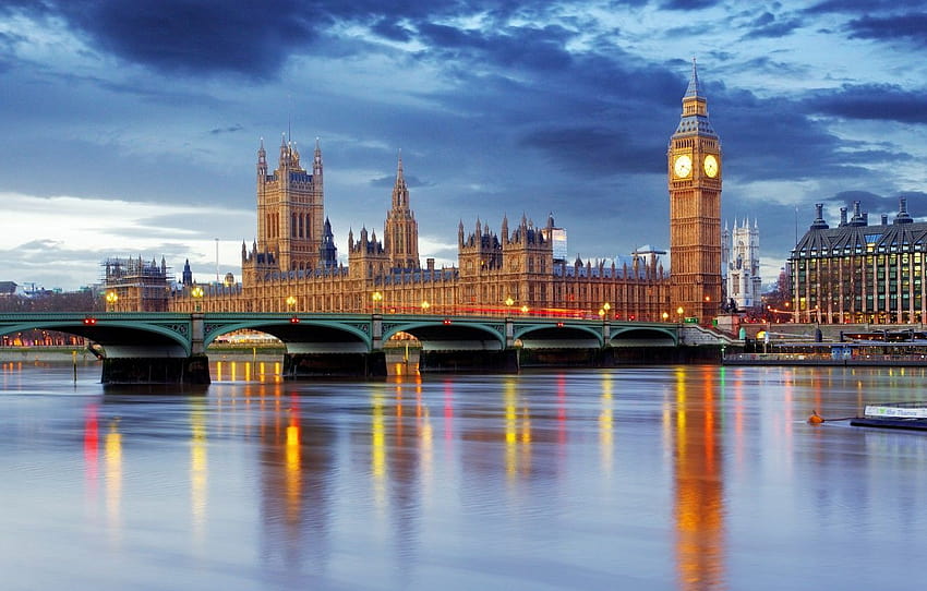 Anglia, Londyn, Big Ben, Londyn, Anglia, Big Ben, Thames River, Westminster Abbey , sekcja город Tapeta HD
