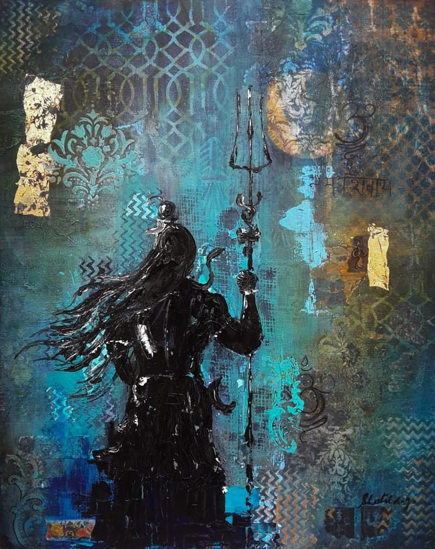 Abstract Shiva, shiv art android HD phone wallpaper