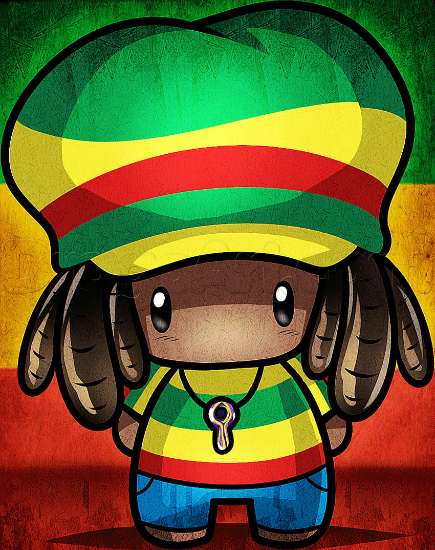 how to draw a rastafarian in 2020, reggae cartoon for HD phone wallpaper