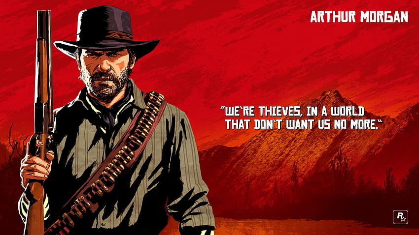 Red Dead Redemption 2 Citação de Arthur Morgan papel de parede HD