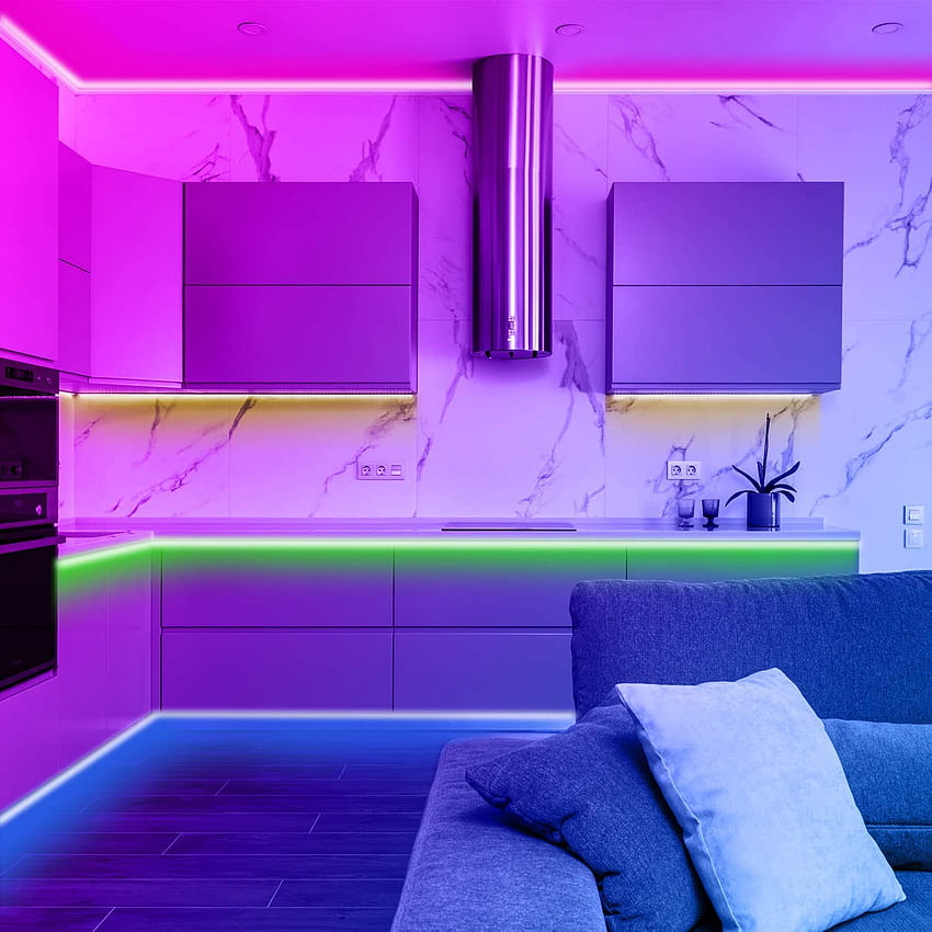 Kaufen Sie LED-Lichtleisten, LED-Lichtleiste mit Fernbedienung, Steuerbox, Reikoz 16,4 Fuß 5050 RGB-Farbwechsellichter mit mehreren Farben und DIY-Modi, LED-Lichter für Schlafzimmer, Wohnzimmer, Wohnheim HD-Handy-Hintergrundbild