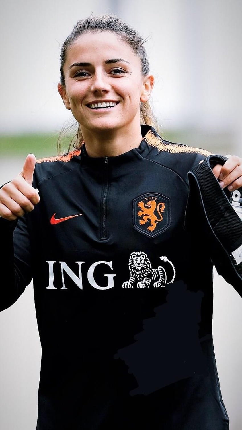 Die niederländische Fußballerin Danielle van de Donk, niederländische Sportfrauen HD-Handy-Hintergrundbild