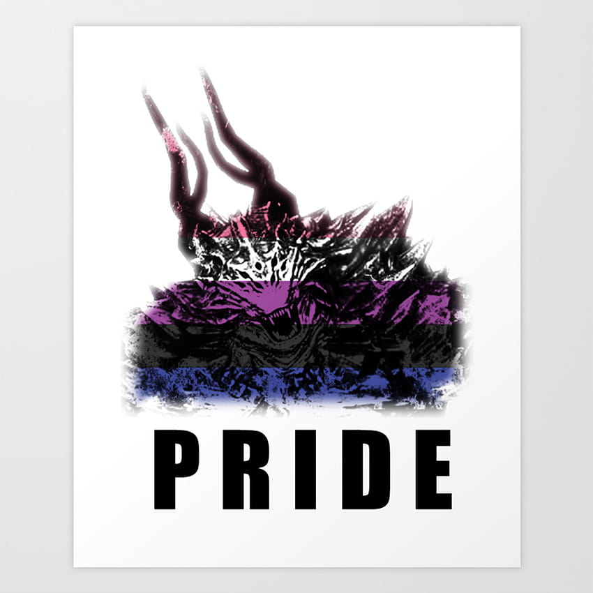 Genderfluid Pride Demon Art Print oleh Frosted wallpaper ponsel HD