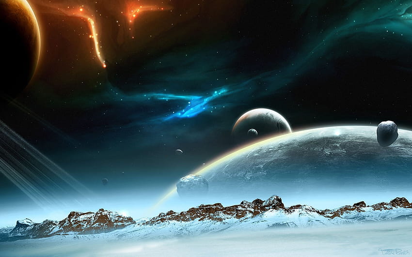 Aesthetic Outer Space, tumblr space planet HD wallpaper
