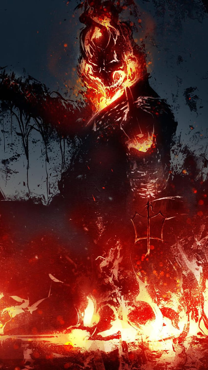 Dustin Stevenson o Ghost Rider/Johnny Blaze, iPhonie Ghost Rider Tapeta na telefon HD
