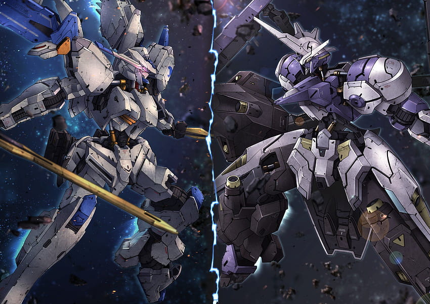 Gundam Bael und Gundam Kimaris Vidar im Jahr 2021 HD-Hintergrundbild