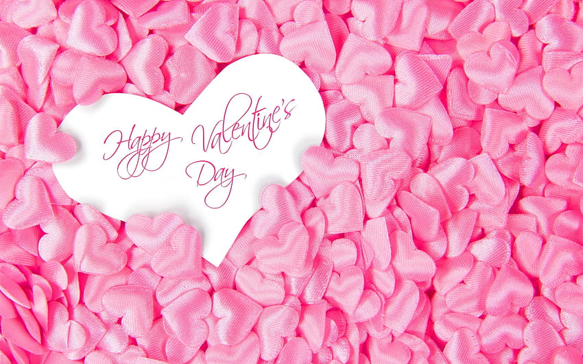 Happy Valentine's Day, many pink love hearts 2560x1600 , happy valentines day hearts HD wallpaper