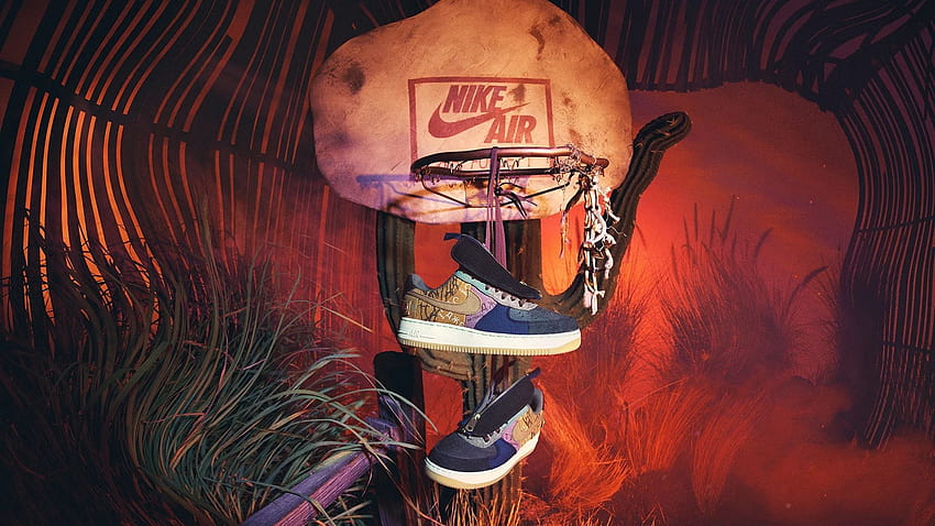 Travis Scott x Nike Air Force 1 Low 'Cactus Jack', лого на кактус жак HD тапет