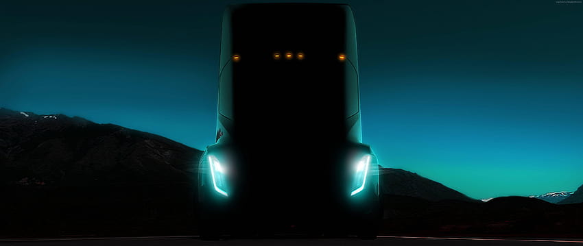 Auto elettrica Tesla Semi Truck, camion semi elettrico Tesla Sfondo HD