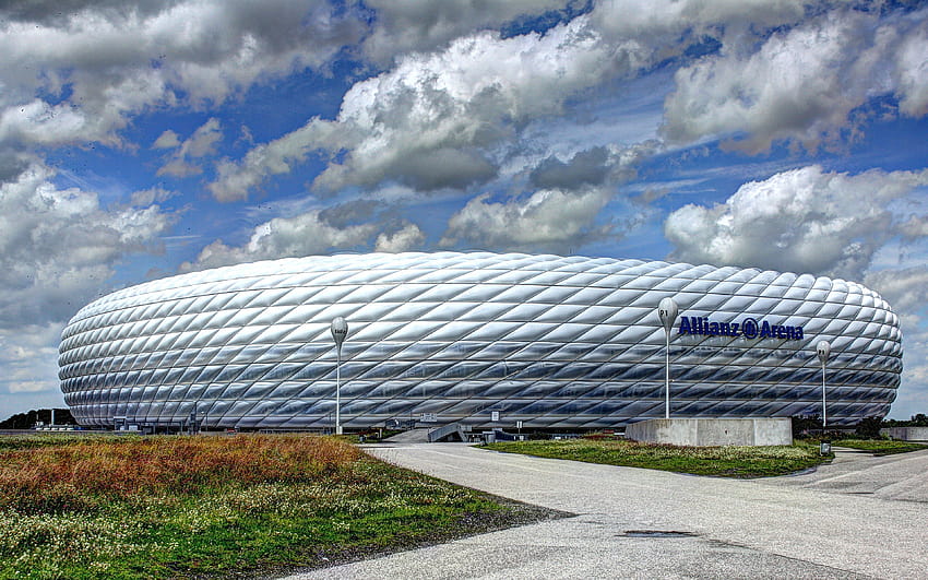Allianz Arena, football stadium, Bavaria Munich, sports arena, modern architecture, Munich, Germany with resolution 3840x2400. High Quality HD wallpaper