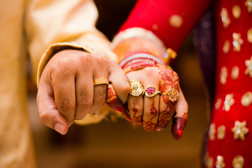 indyjska para ślubów, małżeństwo Tapeta HD