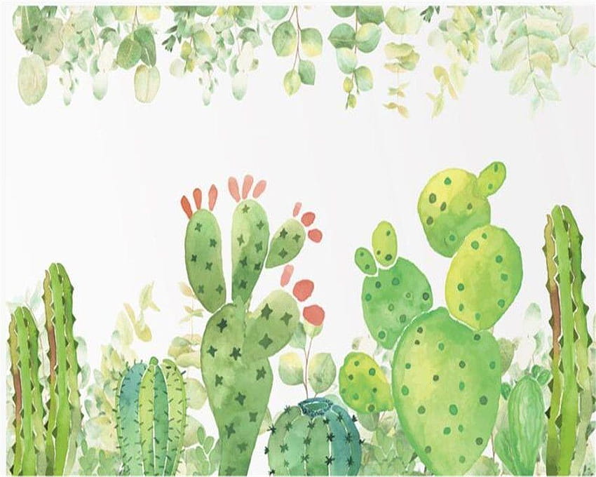 Watercolor Cactus Outstanding Cactus, cute cactus HD wallpaper