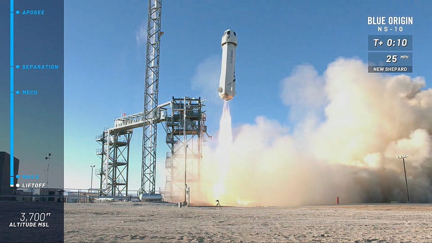 Blue Origin de Jeff Bezos lanza con éxito un cohete al espacio, de nuevo, jeff bezos blue origin fondo de pantalla