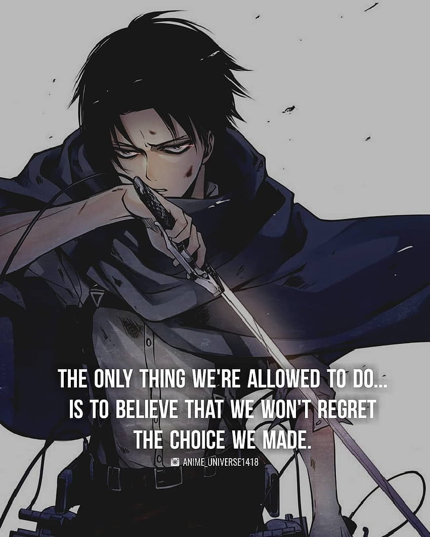 Levi, anime quotes inspirational HD phone wallpaper