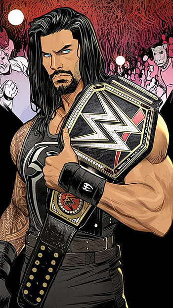 Download HD Roman Reigns Animated - Wwe Roman Reigns Art Transparent PNG  Image - NicePNG.com
