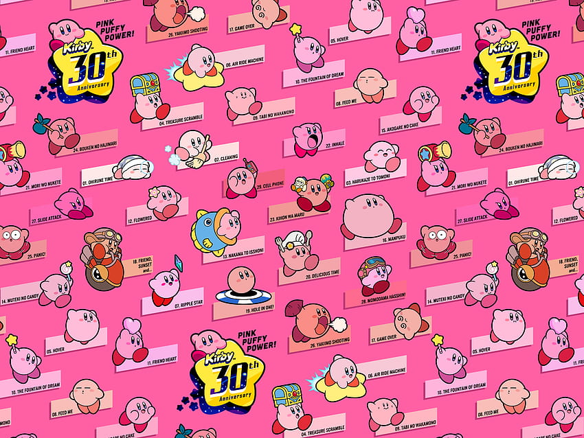 El sitio del 30 aniversario de Kirby presenta un nuevo logotipo y especial, Kirby 2022 fondo de pantalla