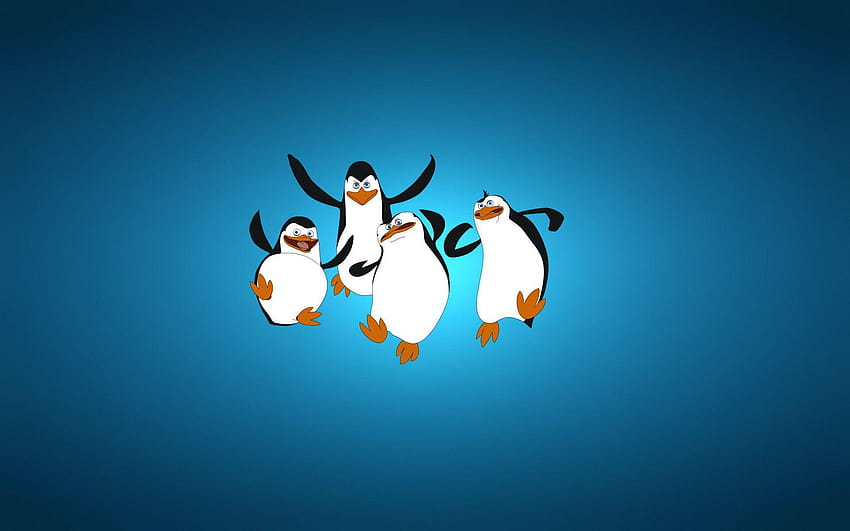 Пингвините от Мадагаскар Пингвин, анимиран пингвин HD тапет