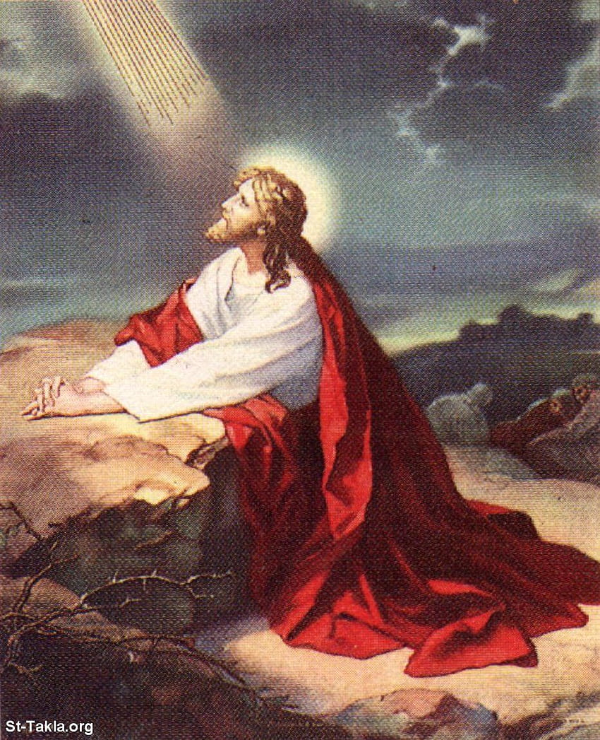 Jésus-Christ priant, dessin animé priant Fond d'écran de téléphone HD