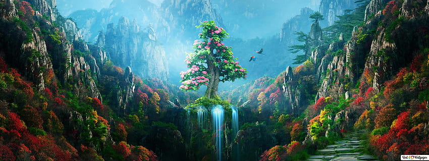 Autumn Fantasy Forest, spring fantasy forest HD wallpaper