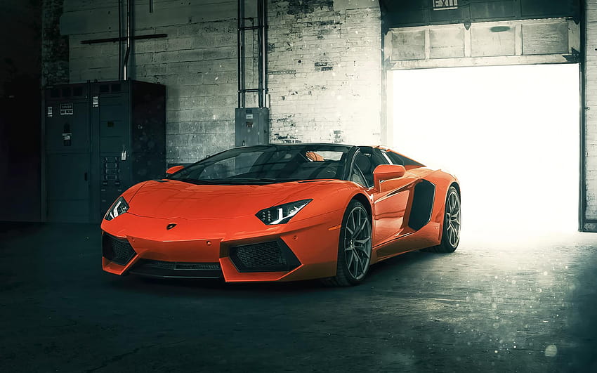 Lamborghini naranja, lamborghini neón fondo de pantalla | Pxfuel