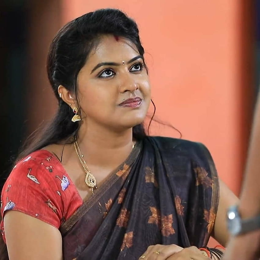 Vijay serial telewizyjny Aktorka Rachitha Mahalakshmi Najnowsze Tapeta na telefon HD