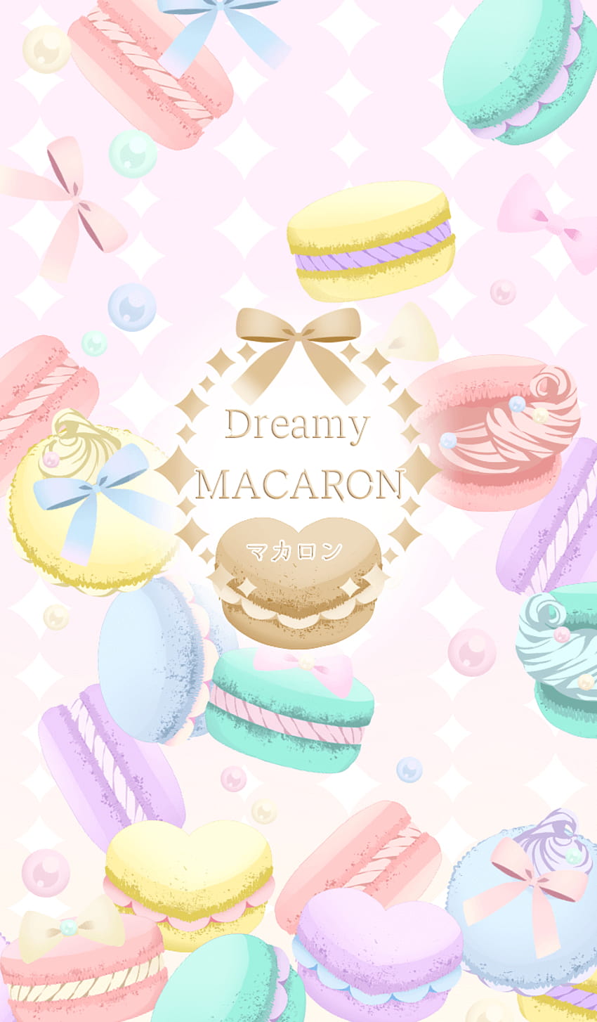 Ini adalah macaron yang mewah dan melamun, macaroon kawaii cute wallpaper ponsel HD