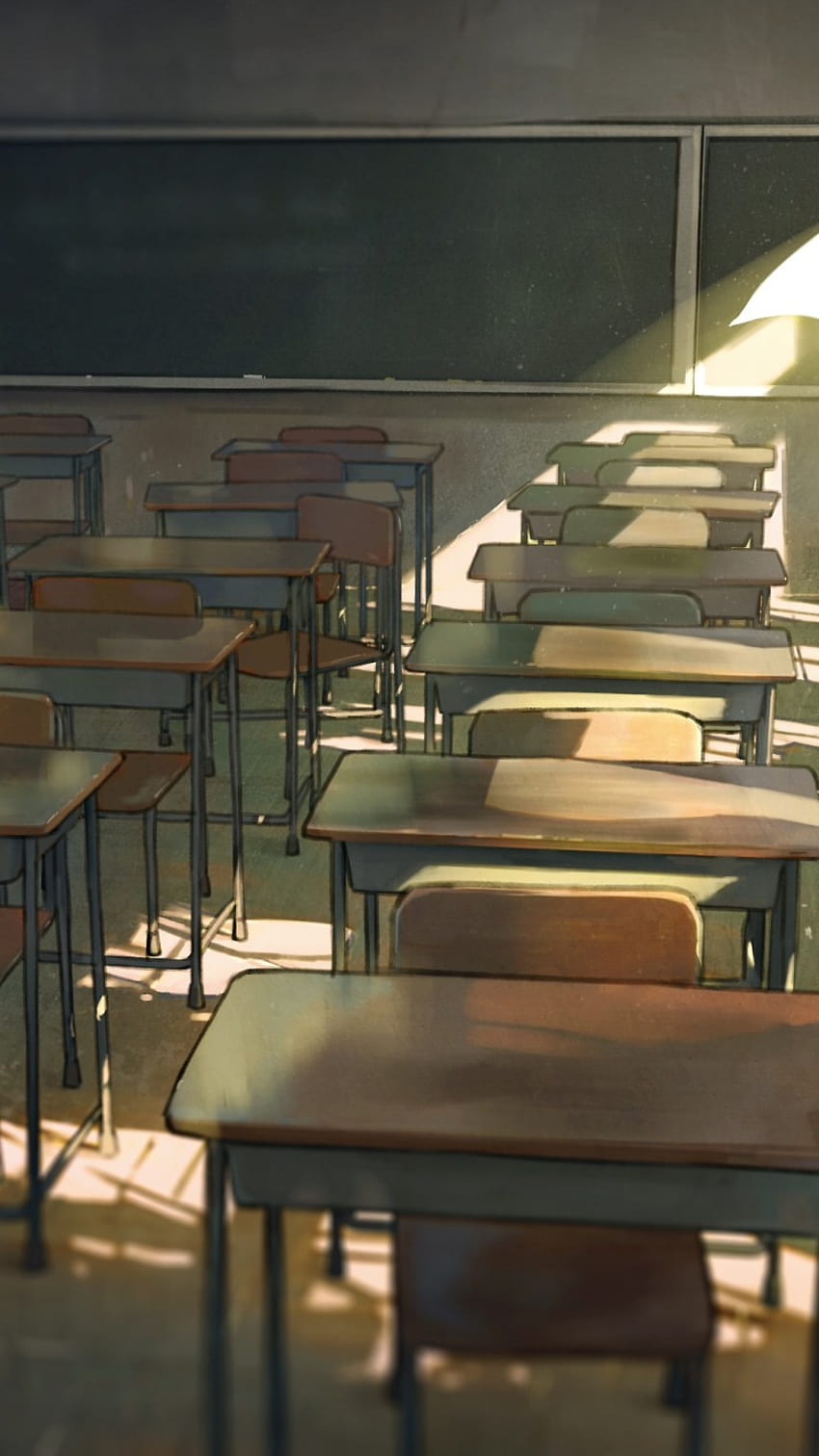 Bàn ghế, gió, thiếu niên cô đơn - tất cả được thể hiện tuyệt vời trong bức hình nền anime về phòng học. Bạn sẽ bị cuốn vào câu chuyện của chàng trai đơn độc, cùng với cảm giác bình yên nhưng không kém phần xúc động. Hãy tải ngay để cảm nhận và tận hưởng.