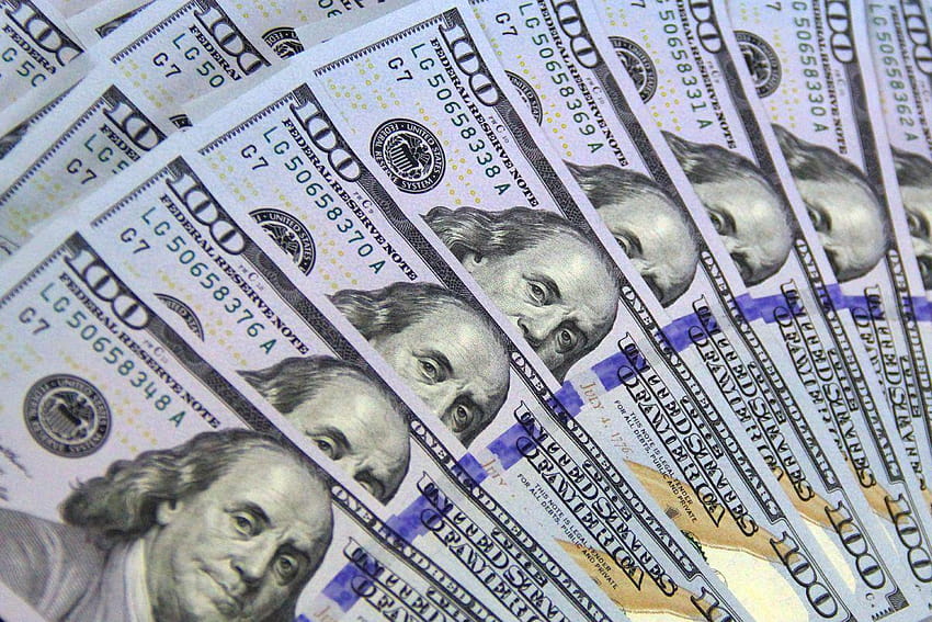 License Money Notas de $ 100, Notas de cem dólares, 100 dólares papel de parede HD