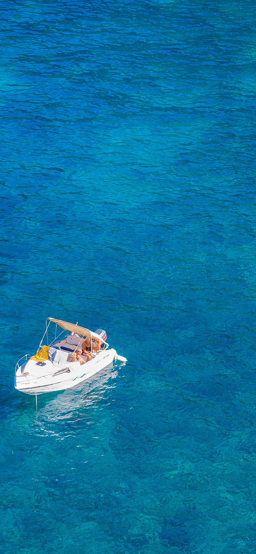 最高のシアン iPhone X、審美的なボートの夏 HD電話の壁紙
