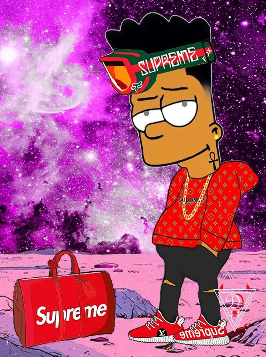 Supreme Bart Simpson, bart simpson, supreme, HD phone wallpaper