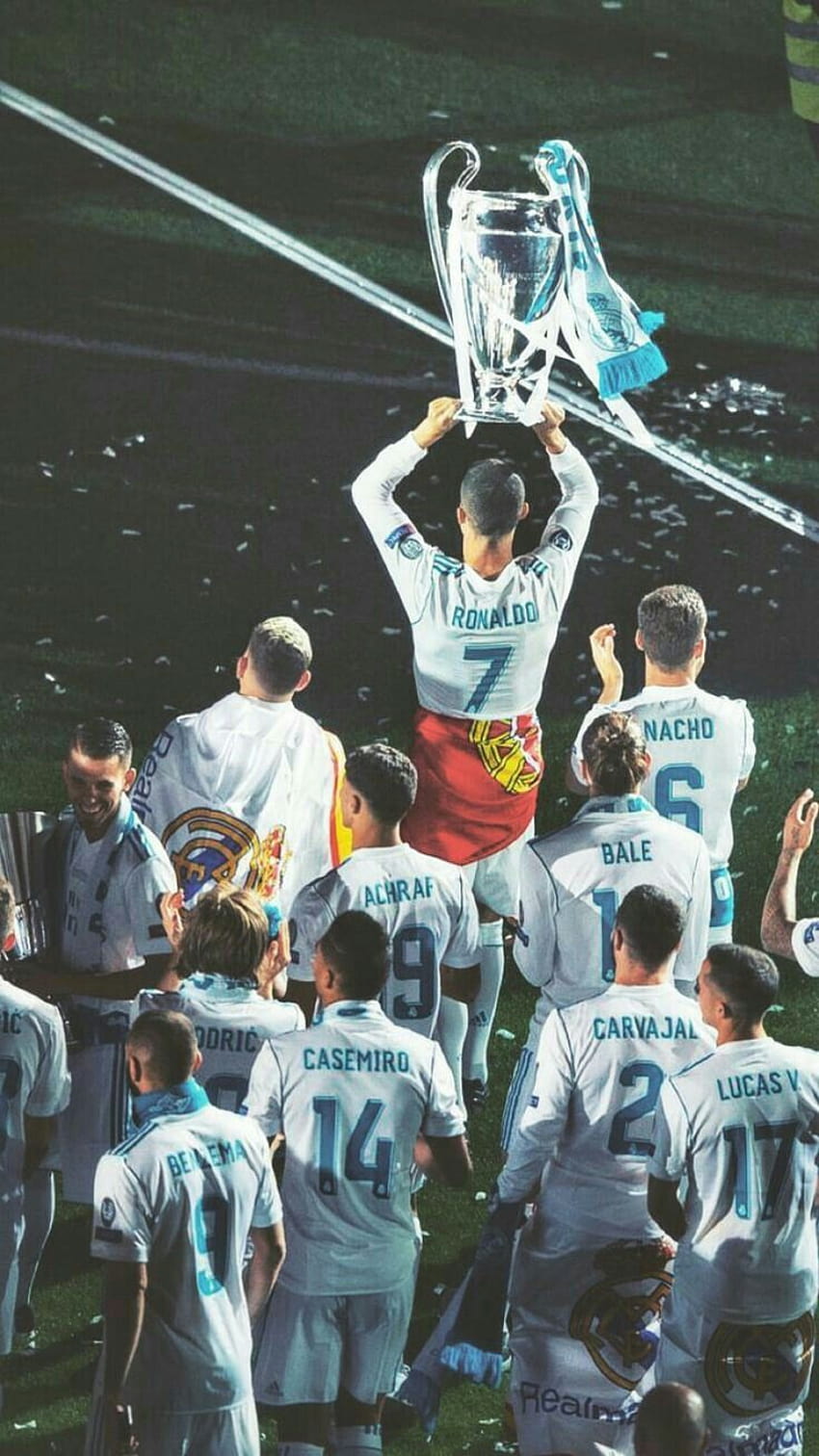Играчите на Реал Мадрид, публикувани от Кристофър Джонсън HD тапет за телефон