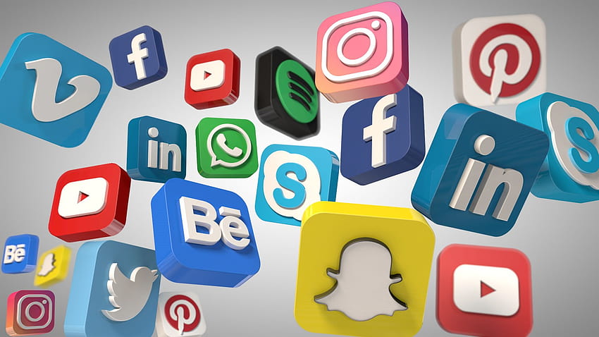 Ikony mediów społecznościowych Tapeta HD