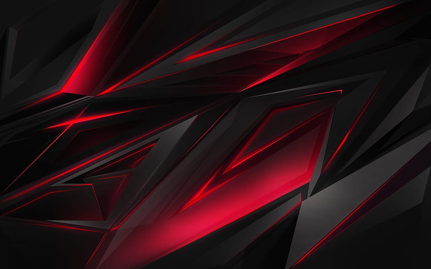 Black Red Shards, black and red circle HD wallpaper