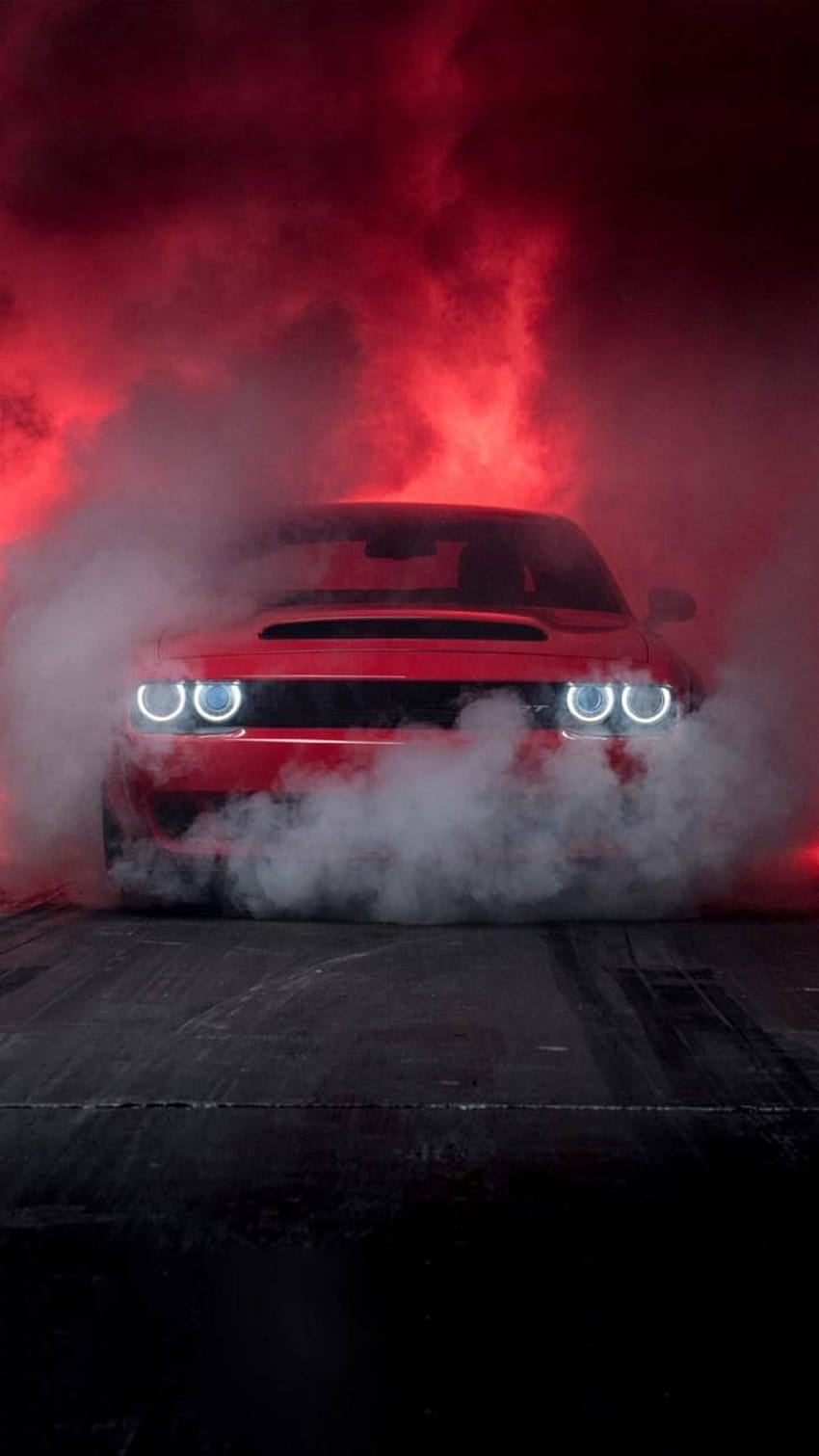 Dodge Challenger by B3iingMalik, smoke with car HD phone wallpaper