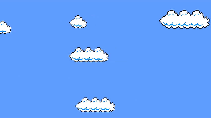 Animation of 1980's Old Arcade Super Mario Bros. Clouds Backgrounds, mario background HD wallpaper