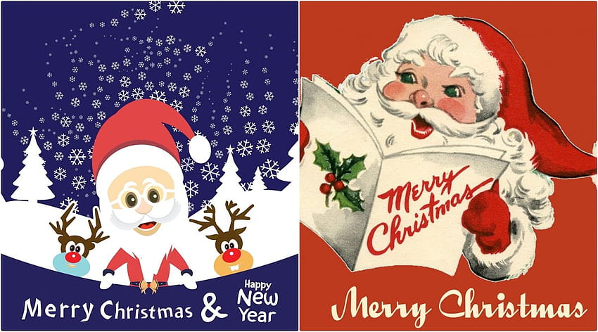 Merry Christmas 2019 With Santa Claus for Online: Wish Everyone Happy Christmas With WhatsApp Stickers, and GIF Greetings Messages HD wallpaper