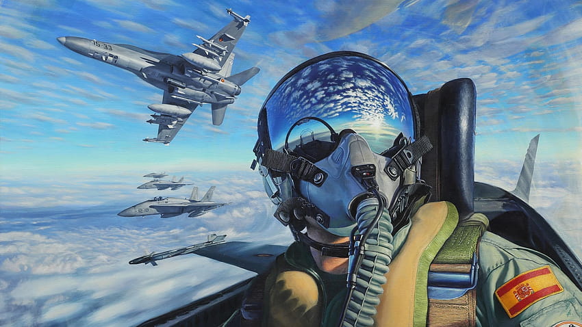 Kampfpilot der Luftwaffe, Kampfjets der Luftwaffe HD-Hintergrundbild