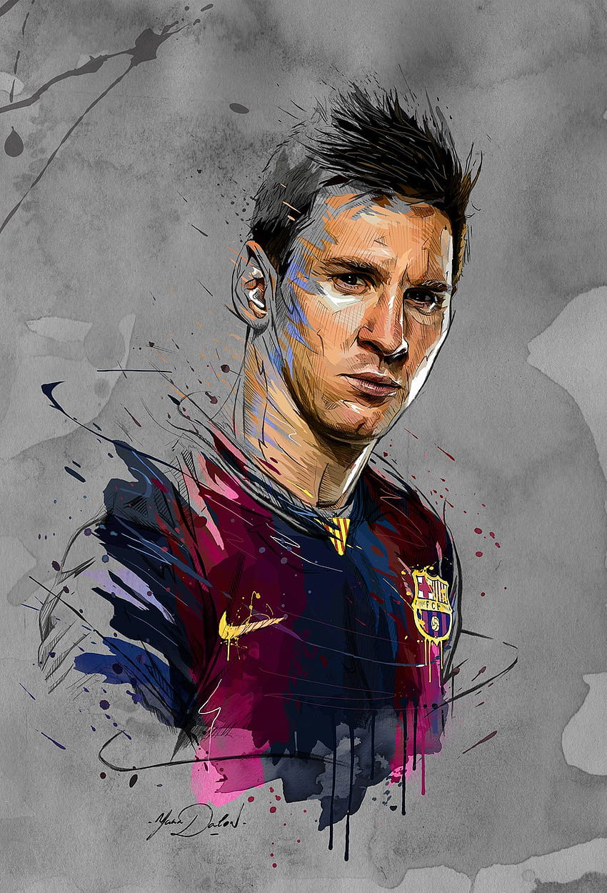 Lionel Messi on Behance, messi drawing HD phone wallpaper