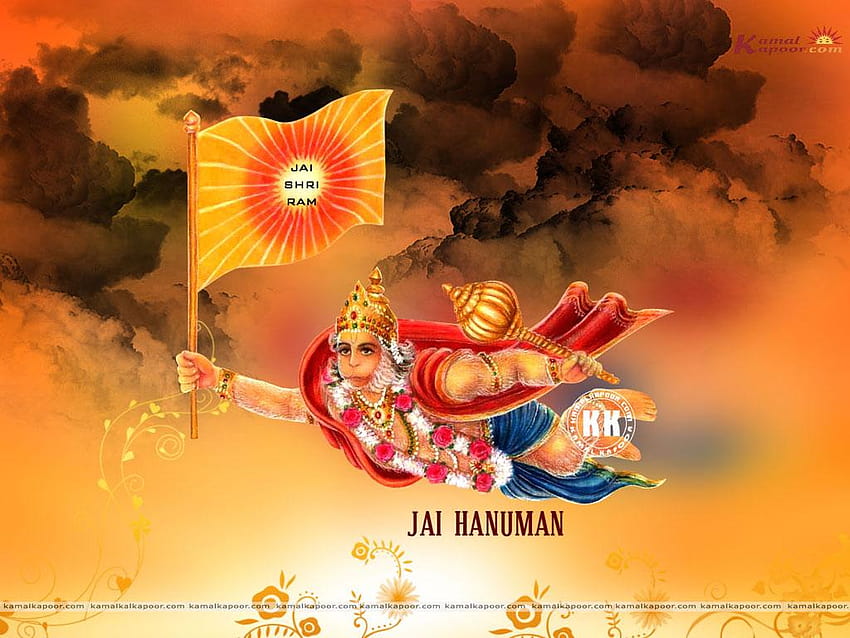 Lord Hanuman , Hanuman , Indian God of, hanuman flags HD wallpaper